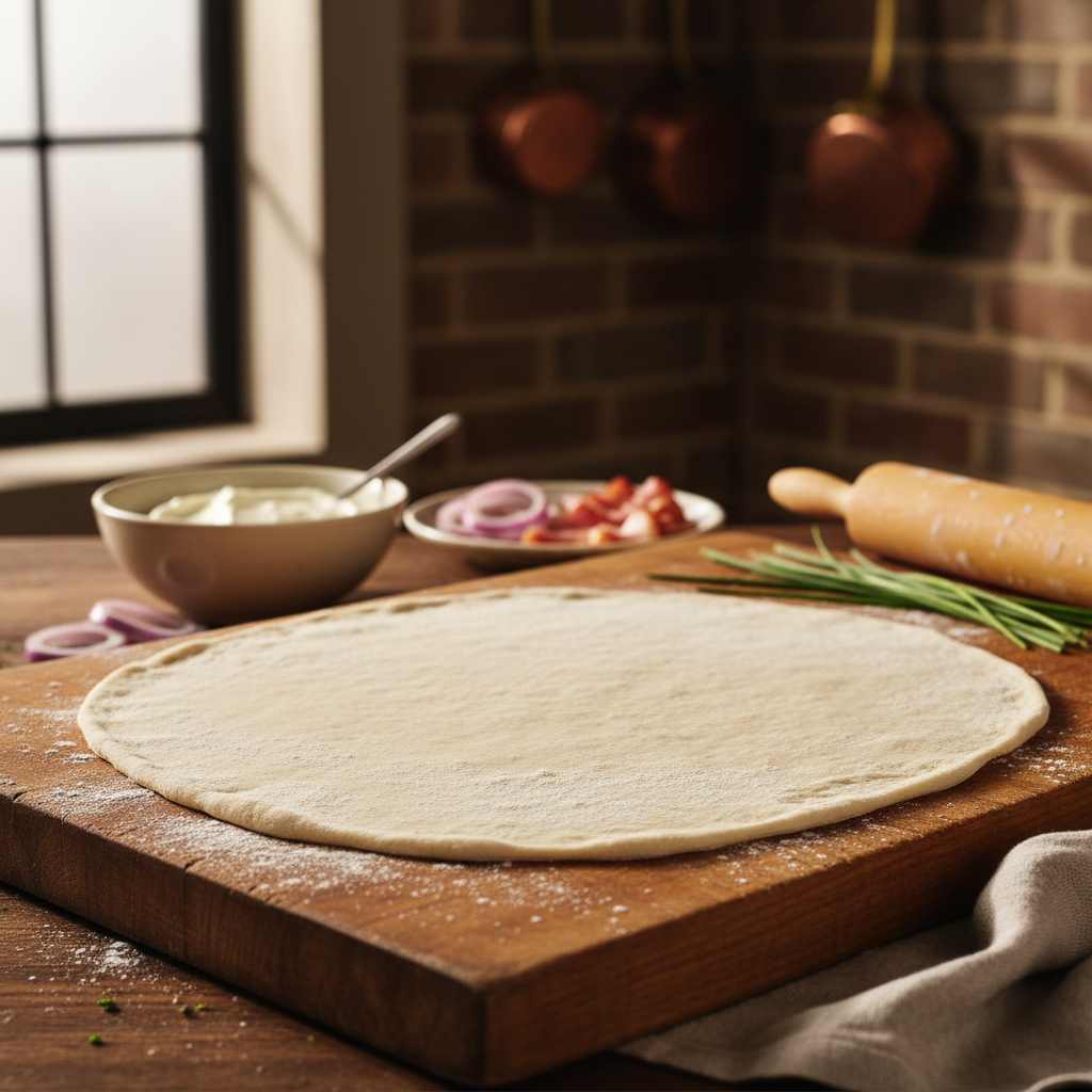Flammkuchen: Alsace's Crispy Crème Fraîche Flatbread