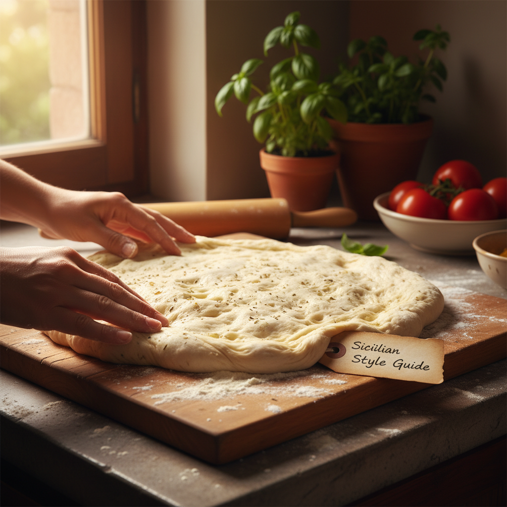 Sicilian Pizza (Sfincione): Thick, Spongy, Bold